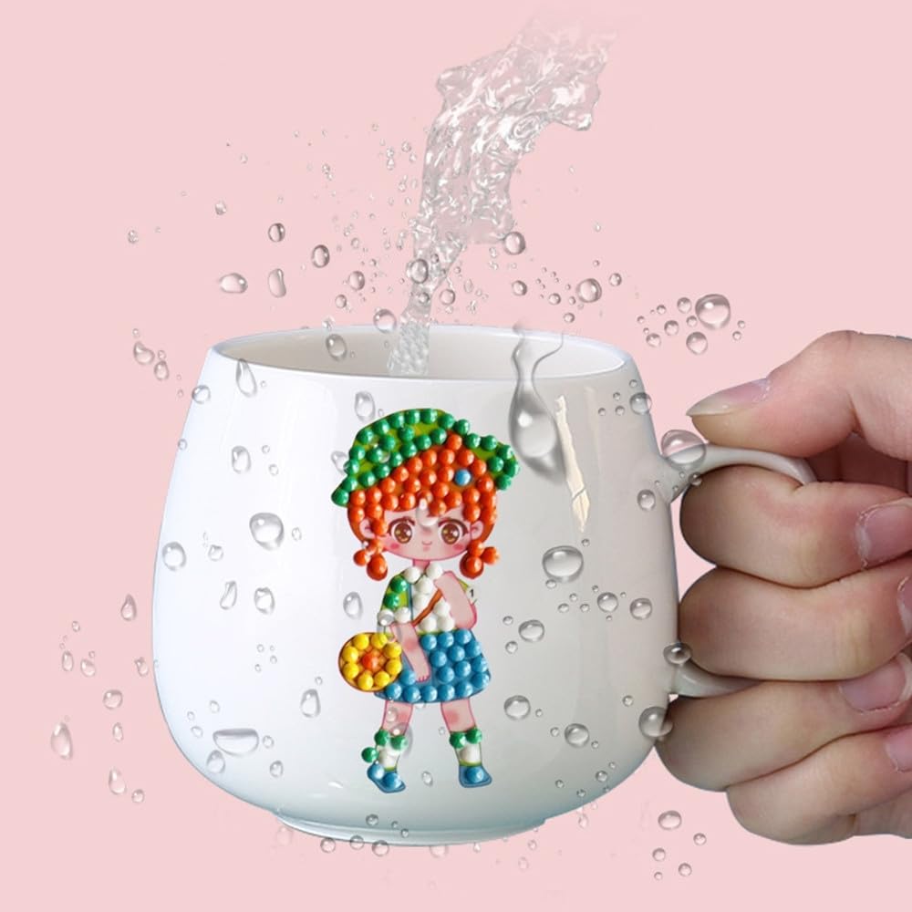 Pimio 5D DIY Diamond Art Stickers Kits, 12 Pcs Anime Theme Theme Diamond Art Sticker Adult Beginners.