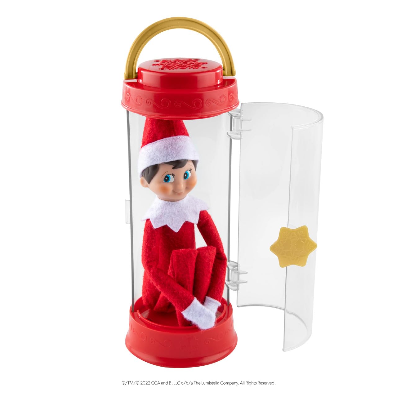 The Elf on the Shelf Travel Set: Scout Elf Carrier and Plushee Pal Mini Clip-On (Boy Dark)