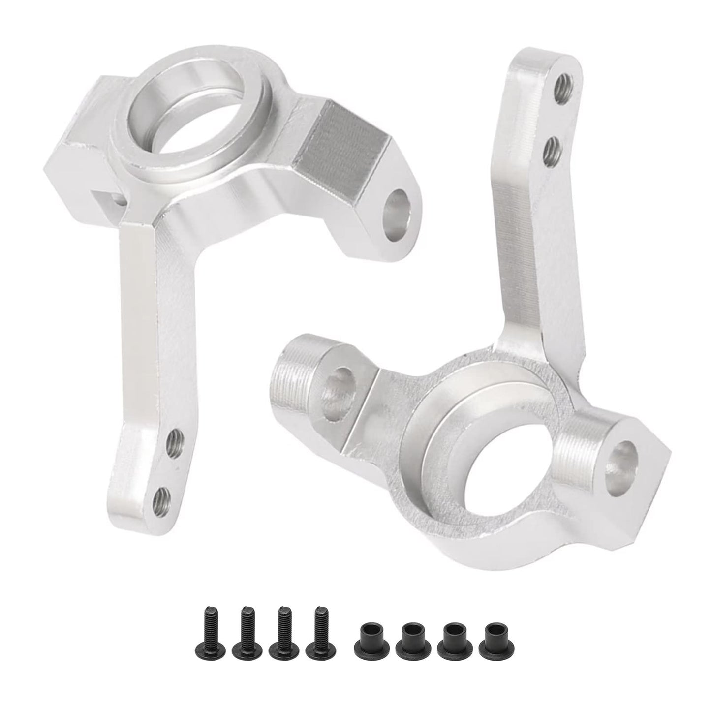 2 Sets Silver Aluminum Alloy Front Knuckle Arm for GPM AXIAL RC Car SCX10 Upgrade Parts