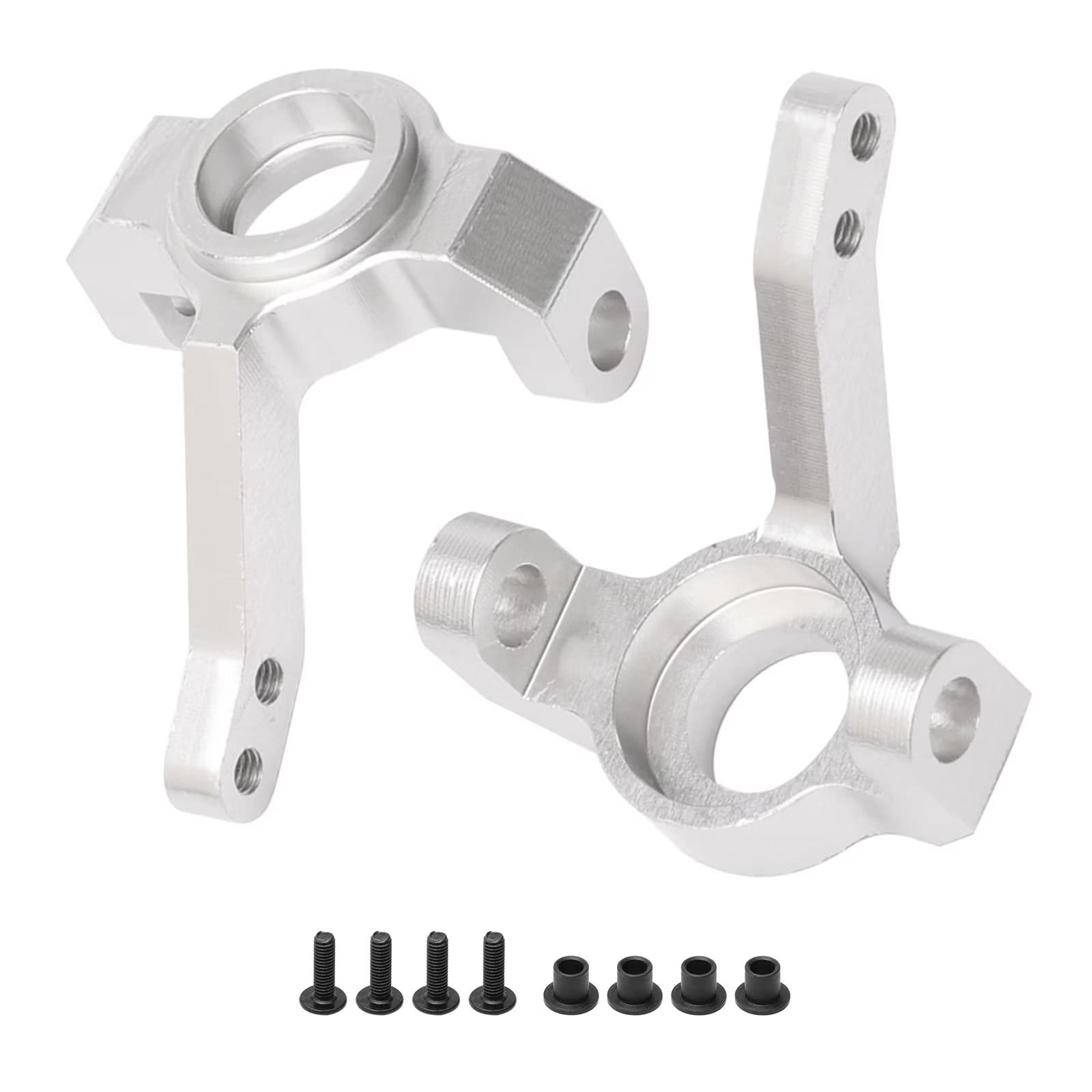 2 Sets Silver Aluminum Alloy Front Knuckle Arm for GPM AXIAL RC Car SCX10 Upgrade Parts