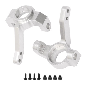 2 Sets Silver Aluminum Alloy Front Knuckle Arm for GPM AXIAL RC Car SCX10 Upgrade Parts