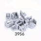 YUJHITP Display Stand for Mini Figure, 50 Piece Classic Light Gray Bracket Plate Bulk, Compatible with Lego Parts and Pieces(Color: Light Gray)