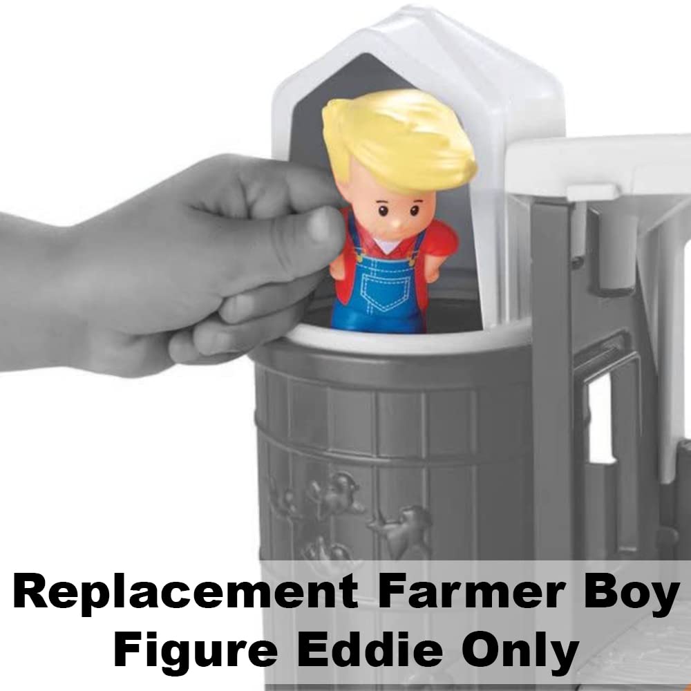 Fisher-Price Replacement Part Little People Animal Friends Farm Playset CHJ51 - Replacement Farmer Boy Eddie Figure