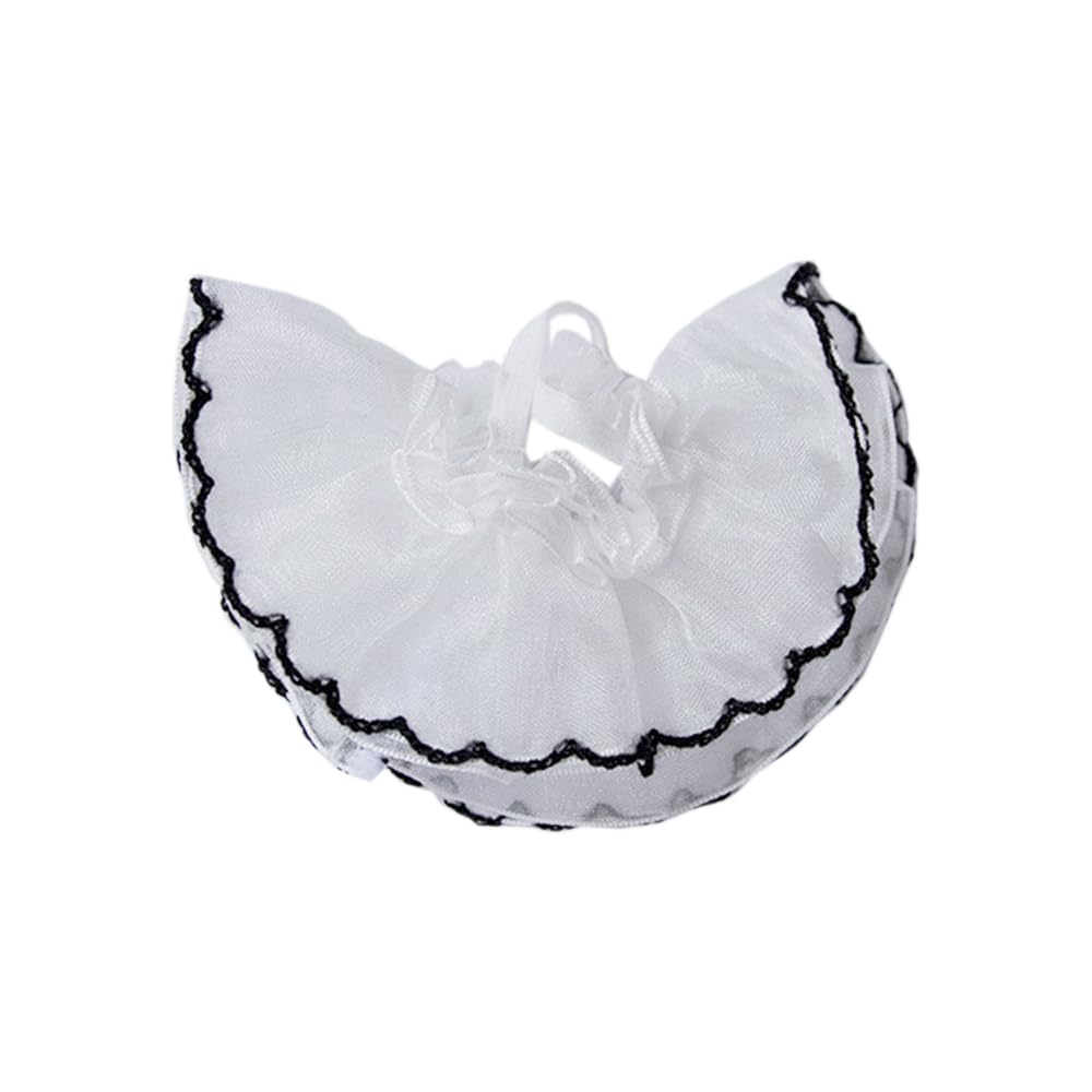 niannyyhouse 10cm Plush Doll Clothes Lace Black and White Dress Stuffed Toy Dressup (White)