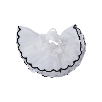 niannyyhouse 10cm Plush Doll Clothes Lace Black and White Dress Stuffed Toy Dressup (White)