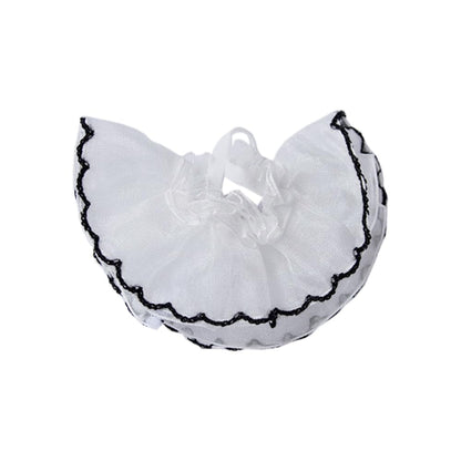 niannyyhouse 10cm Plush Doll Clothes Lace Black and White Dress Stuffed Toy Dressup (White)