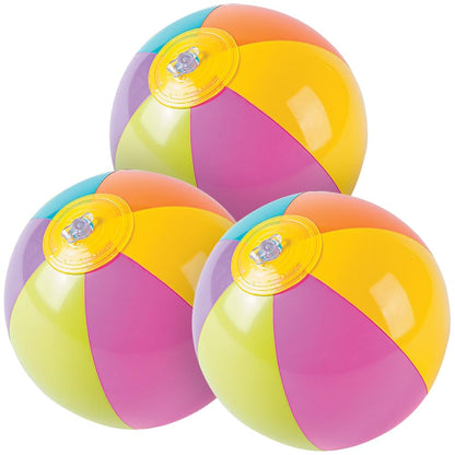 Fun Express Mini Beach Balls Bulk Set of 12-5 Inch Inflatable Ball Pool Toys for Kids Ages 4-8 | Beach Party Favors & Toddler Party Games | Summer