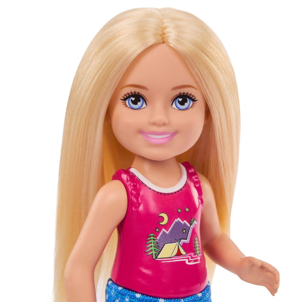 Barbie Chelsea Outdoor Adventures Playset, Family & Friends Set with Small Blonde Doll, Pet Puppy & 5+ Camping Accessories