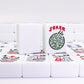 ZJXYM American Mahjong Tile Set, 166 White Tiles with Two Dices, Mahjong Tile Game for Four Players, (1.2’’x0.9’’x0.51’’)