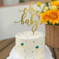 Sleyberoy Gold Mirror Acrylic Oh Baby Cake Topper