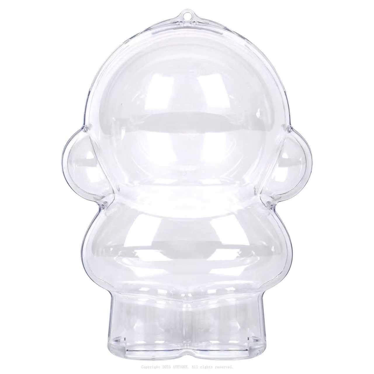 Protective Case Compatible with Skullpanda Doll - Crystal Clear Display Box with 360° View & Pressure-Sensitive Lid for Ultimate Doll Protection
