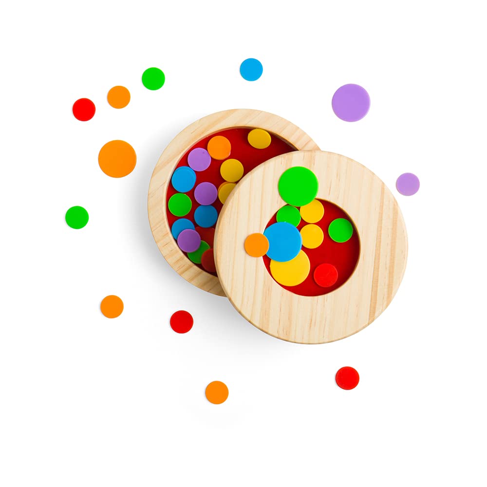 Bigjigs Toys, Tiddlywinks Game, Wooden Toys, Tiddly Winks, Board Games, Travel Games for Kids, Pocket Money Toys, Traditional Games, Board Games for