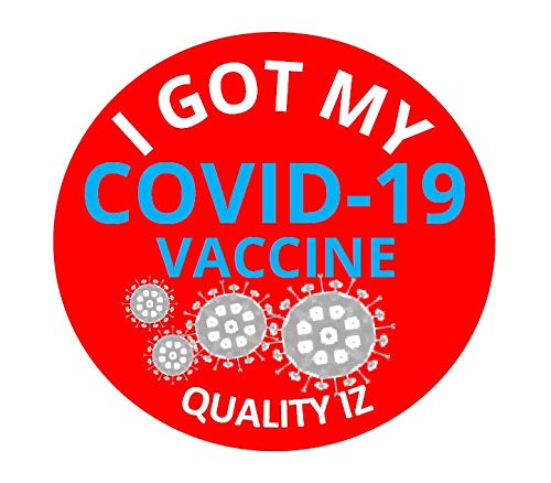 0.75" I Got My COVID-19 Vaccine, Stickers (Red, 100/roll)