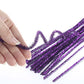 Pack of 300 Gold Purple and Green Metallic Tinsel Pipe Cleaners. Fuzzy Stick Tinsel Stems Mardi Gras Arts and Crafts Shapes, Flowers, Animals, Figures