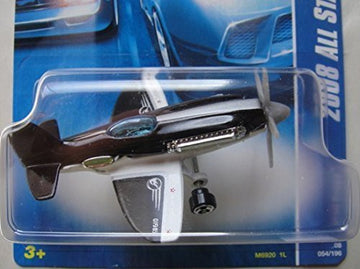Hot Wheels 2008 All Stars Mad Propz (Airplane) 54/196, Black, White and Silver