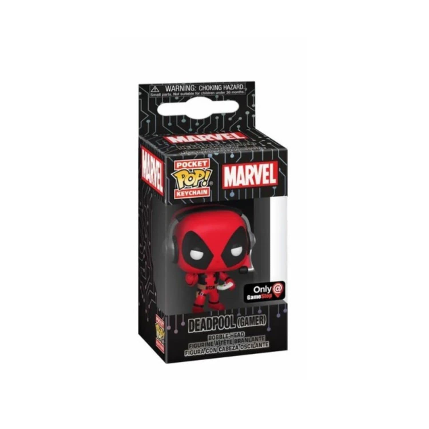Funko Pocket Pop! Keychain: Marvel - Deadpool (Gamer) Gamestop Exclusive