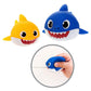 Nickelodeon Pink Fong Baby Shark Bath Toys Set for Children's Tub Time - Cups, Finger Puppets, and Bath Squirters, Blue/Green, 10 Pieces