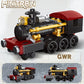 Apostrophe Games 6 in 1 Steam Trains Building Block Set - 463 Pcs - Variety of 6 Trains, Unique Retro Style Model Set, Engineering & Construction Toys