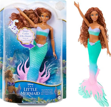Mattel Disney The Little Mermaid Sing & Dream Ariel Fashion Doll with Signature Tail, Toys Inspired by the Movie