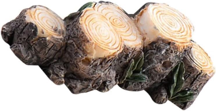 2 Pcs Miniature Resin Stump Micro Landscape Fairy Garden Ornament Mini Doll House Outdoor Landscape Decor Outdoor Statues, Decorative Gnomes for Home