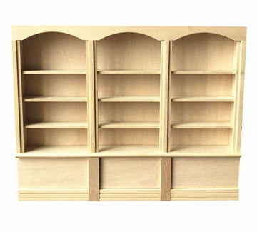 EatingBiting 1:12 mini Miniature Furniture Wooden Display Cabinet Bookcase Book Shelf Cabinet Wardrobe Model for Fairy Garden 23 x 17.9 x 2.8cm / 9.1