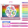 Ooly Make No Mistake Glittery Erasable Markers, 12 Stress and Mess Free Sparkle Markers You Can Erase, Colorful Supplies for Any Arts & Crafts