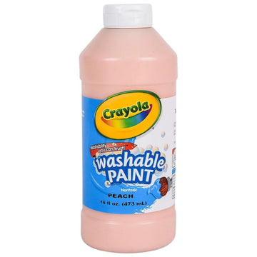 Crayola Washable Paint, 16 oz., Peach, Nontoxic Liquid Paint, 1 Piece, Great for Classroom Projects and Creative Activities