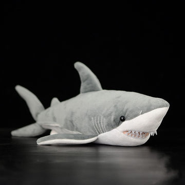BABY FRANKIEZHOU Simulation Great White Shark Plush Toy, Super Kawaii Realistic Plush Stuffed Sea Animal Doll Pillow Super Soft Kids Birthday Gift