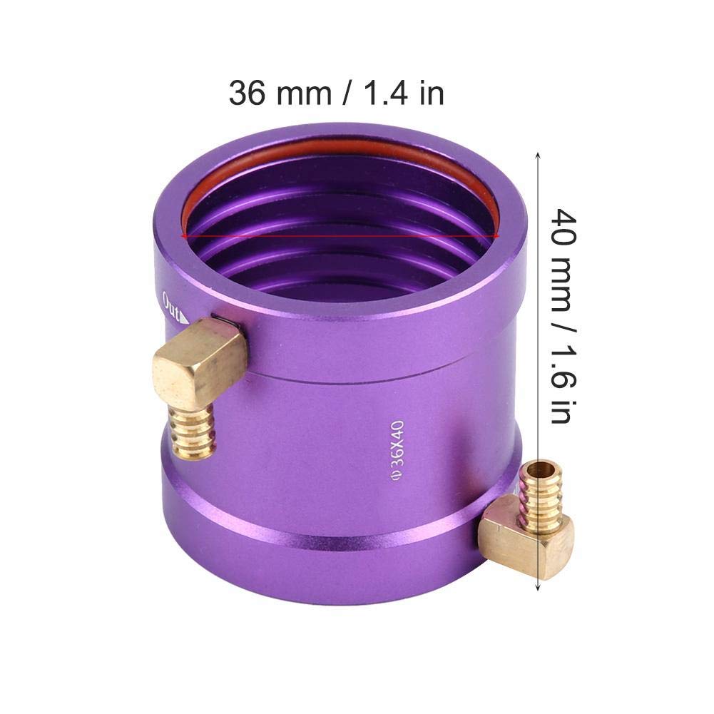 Bewinner 36mm Metal Water Cooling Jacket,Perfect Water Cooling Jacket for RC Motors,Suitable for 3650/3660 Motor,with Good Heat Dissipation Performanc