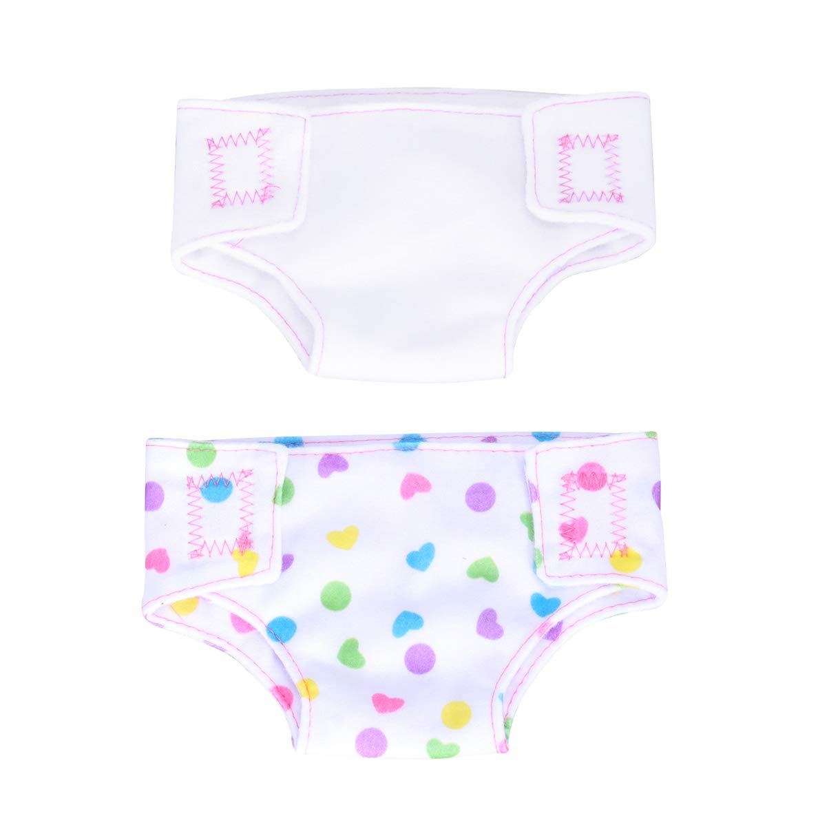 Tomaibaby Doll Clothes 2pcs Diapers, Adjustable Underwear Reusable Diapers for 14-18 Inch Baby Dolls