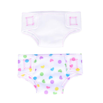 Tomaibaby Doll Clothes 2pcs Diapers, Adjustable Underwear Reusable Diapers for 14-18 Inch Baby Dolls