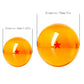 Collectible Large Crystal Acrylic Glass 7 Stars Balls, 7 Pcs with Gift Box, 76MM (3 in) in Diameter, Orange with Red Stars