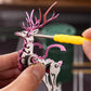Mokrdomain Little Deer 3D Metal Puzzle, Pink, 40pcs