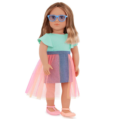 Our Generation Doll W/Denim & Tulle Skirt Outfit, Lisa