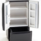 Dollhouse Miniature Black Refrigerator with Freezer on Bottom