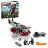 LEGO Star Wars Boba Fett Starship 75312 Building Toy - Mandalorian Model Set Featuring Iconic Starfighter with Rotating Wings and 2 Minifigures, Fun