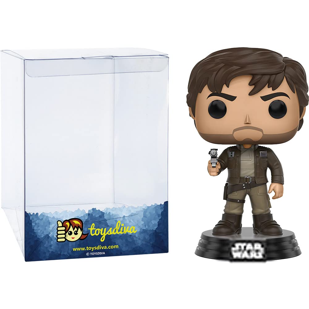 Funko Captain Cassian Andor (Target Exc): P o p ! Vinyl Figurine Bundle with 1 Compatible 'ToysDiva' Graphic Protector (151-10451 - B)
