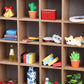 1:12 1/12 Scale Dollhouse Miniature Furniture Wooden 16 Grid Display Storage Rack Shelf 6.5" Storage Rack 16 Grid Shelves Doll House Wall Rack