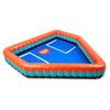 Backyard Water Baseball Inflatable Pool - Home Plate-Shaped Blow-Up Backyard Baseball and Swimming Games - Durable Plastic Pool for Kids and Adults