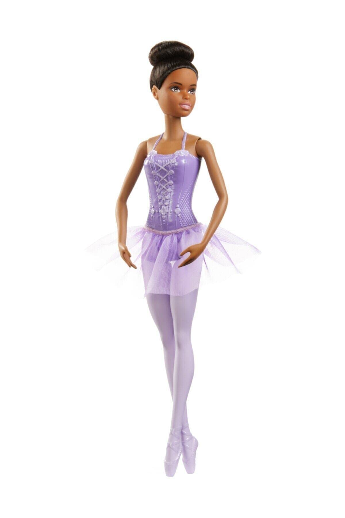 Barbie Ballerina Doll, Brunette Wearing Removable Purple Tutu, Sculpted Toe Shoes & Ballet Arms