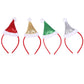 Amosfun Santa Hat Headband Christmas Headband with Mini Sequins Hat Novelty Hair Band for Xmas Holiday Party Supplies 4pcs