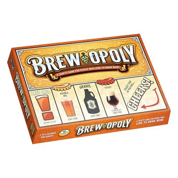 Late for the Sky Brew-Opoly Adult Beer Board Game, Opoly-Style Property Trading for 2-6 Players, Ages 21+, Party Strategy Game for Beer Lovers