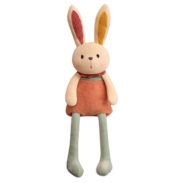 Ninqukico Plush Bunny -17'' Stuffed Animal Rabbit Pull-Out Ears and Legs, Cute Bunny Rabbit Soft Plushie Toy for Girls or Baby