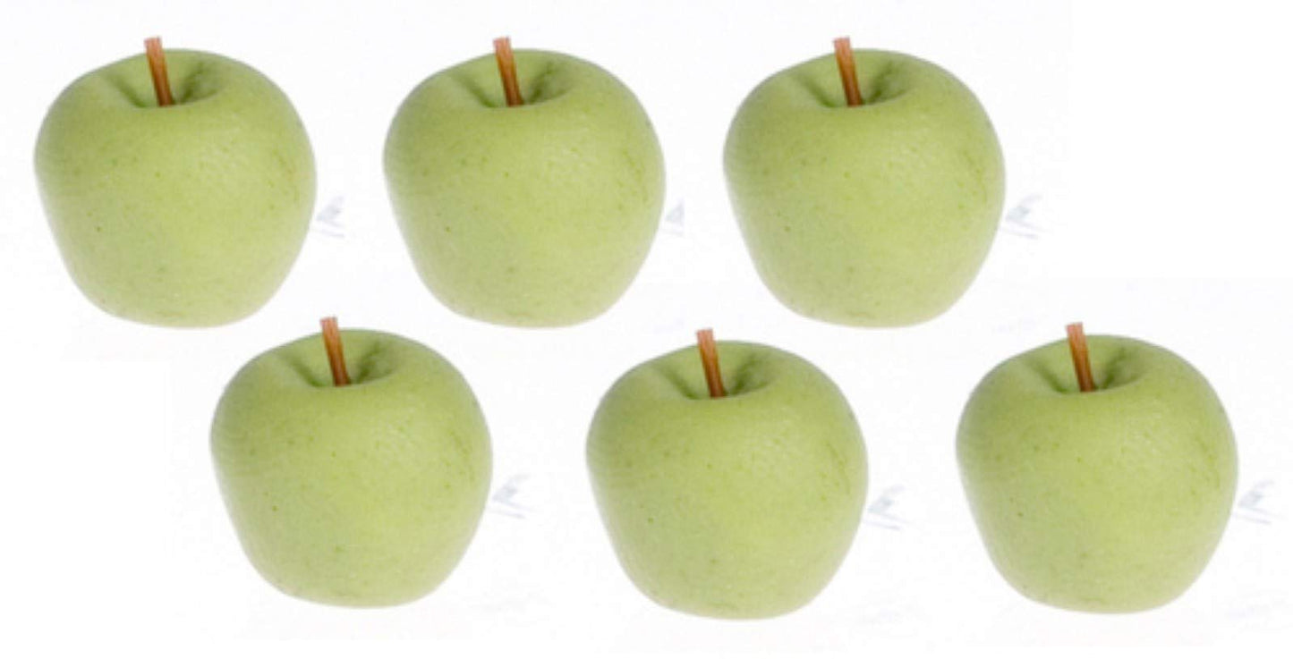 Melody Jane Dolls Houses Dollhouse Miniature Set of 6 Green Granny Smith Apples