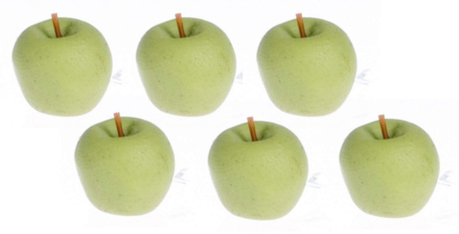 Melody Jane Dolls Houses Dollhouse Miniature Set of 6 Green Granny Smith Apples