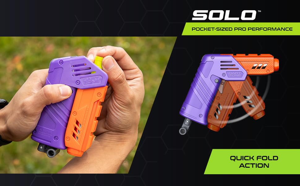 DART ZONE Max Solo Pro Foam Dart Blaster Pistol for Ages 14+