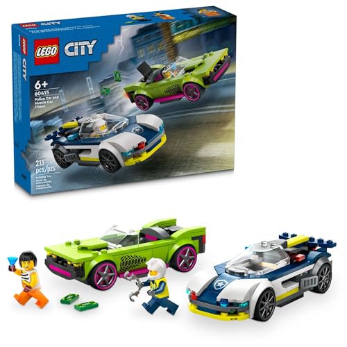 LEGO City Police Car and Muscle Car Chase, Emergency Vehicle Toy for Boys and Girls, Fun Gift for Kids Ages 6+ who Love Pretend Play Toys, Police Toy