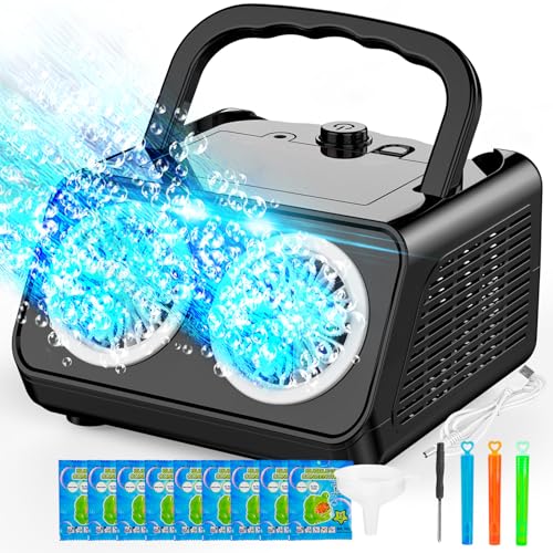 SHCKE Automatic Bubble Machine with 2 Fans,20000+ Bubbles/Min