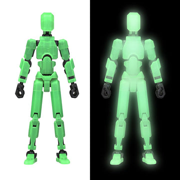 MerryXD T13 3D Action Figure,Assembly Completed Dummy Nova Titan Lucky 13 Action Figure 3D Printed Multi-Jointed Movable Toy Grow in The Dark Green