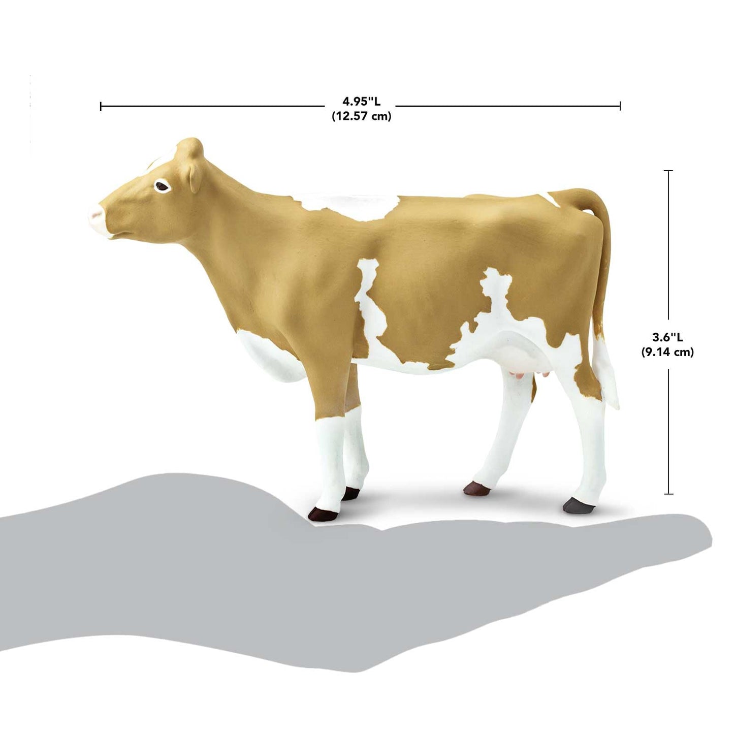 Safari Ltd. Guernsey Cow Figurine - Lifelike 5" Farm Animal Figure - Educational Toy for Boys, Girls, and Kids Ages 3+